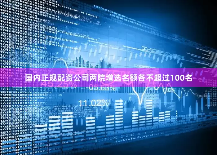 国内正规配资公司两院增选名额各不超过100名