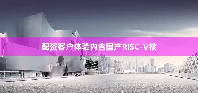 配资客户体验内含国产RISC-V核